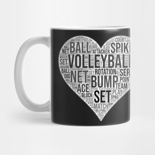 Volleyball Heart Mug